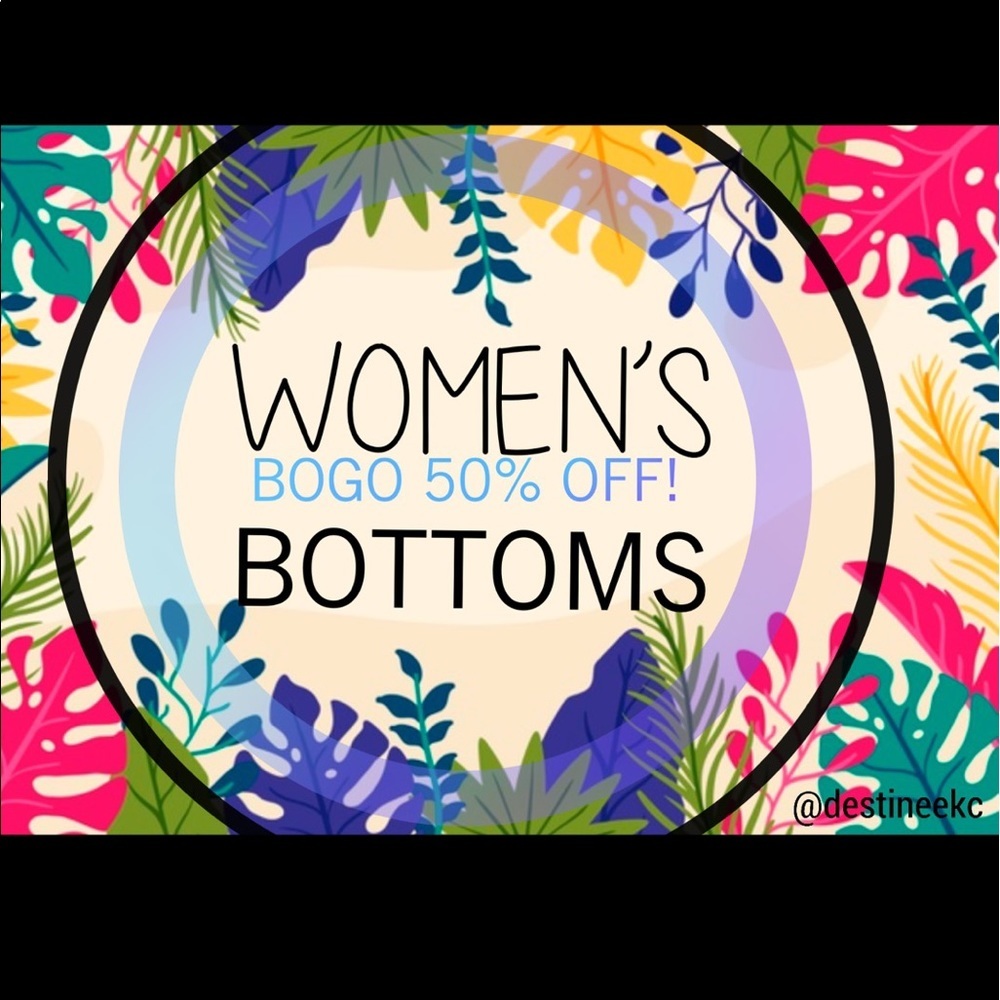BOGO 50% OFF ALL BOTTOMS! Blue jeans with pink threading!👖 - Picture 6 of 6